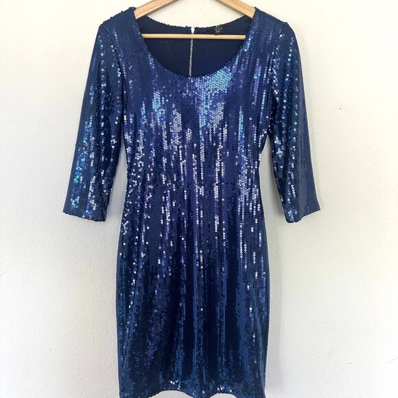 Blue Sequin H&M Mini Dress - Picture 1 of 4